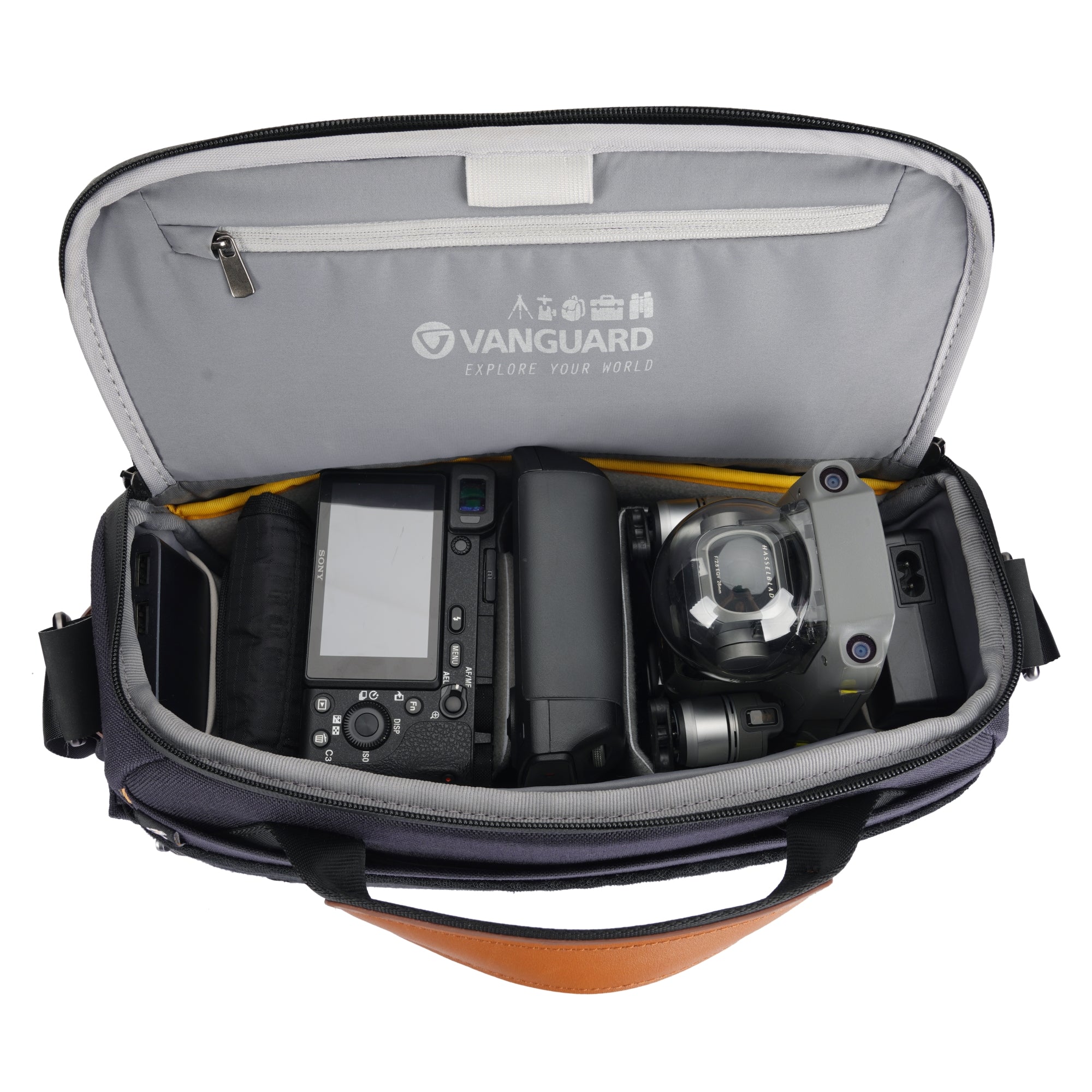 VEO CITY S30 Camera Shoulder Bag W Pouch Navy Blue Vanguard USA veo-city-s30-camera-shoulder-bag-w-pouch-navy-blue-vanguard-usa