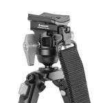 Vanguard EQ-Precision 3QS A Aluminum Gun Bipod with Ball Head & Quick-Release Pic Rail Adapter – Extended Height Shooting Support (13–27