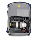 Vanguard VEO Lite B25L Camera & Everyday Backpack (Navy) – Fits Full-Frame Camera with 70–200mm Attached + 3–4 Lenses, 16