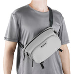 Vanguard VEO Lite W3L Camera & Everyday Waist Pack (Cream) – 3L Capacity, Fits Mirrorless Camera + Accessories, Tripod Strap, Adjustable Wear, Easy-Clean Water-Resistant Design