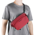 Vanguard VEO Lite W3L Camera & Everyday Waist Pack (Red) – 3L Capacity, Fits Mirrorless Camera + Accessories, Tripod Strap, Adjustable Wear, Easy-Clean Water-Resistant Design